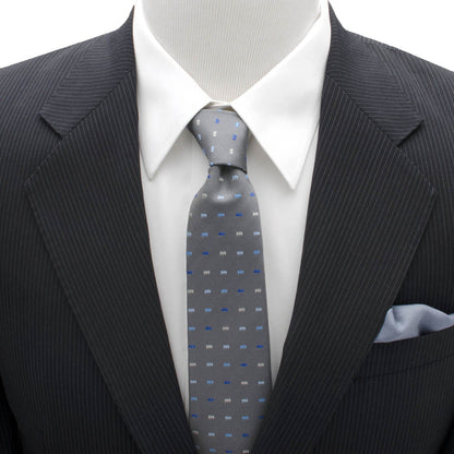 DC Batman Icon Gray Mens Tie