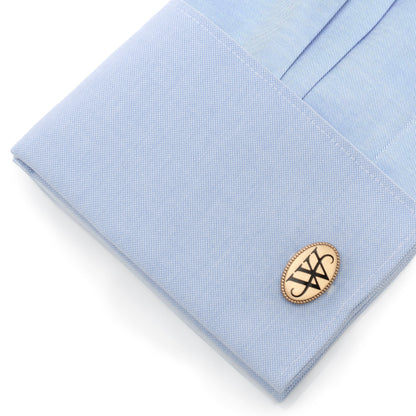 DC Batman Wayne Monogram Gold Cufflinks