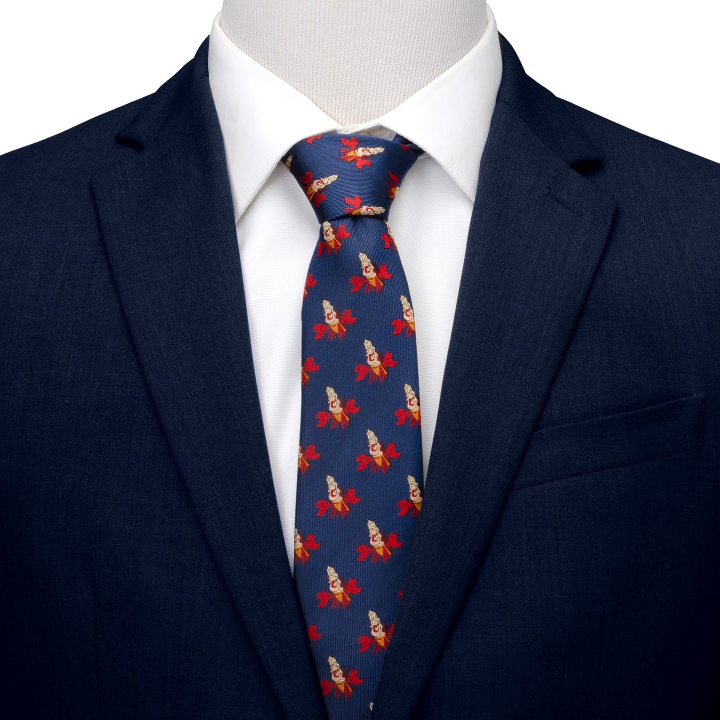 Disney The Little Mermaid Sebastian Hidden Message Blue Men's Tie