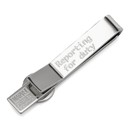 Marvel Captain America Silver Hidden Message Tie Bar