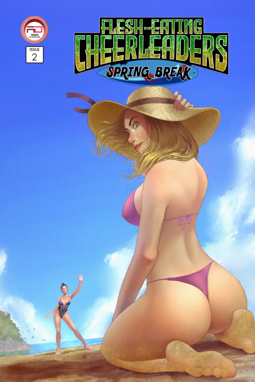 🎉 Flesh Eating Cheerleaders: Spring Break #2 CVR E & F Obando - SET OF 2 NAUGHTY/NICE