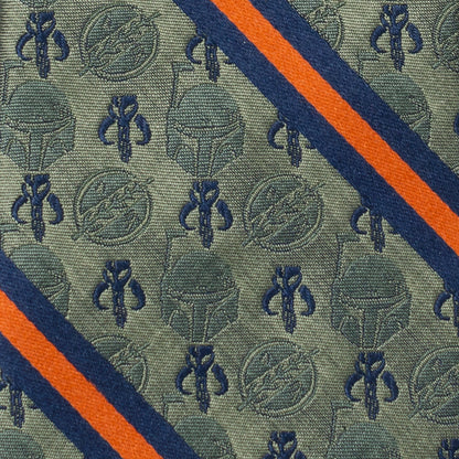 Star Wars Boba Fett Mythosaur Green, Orange, and Blue Striped Tie