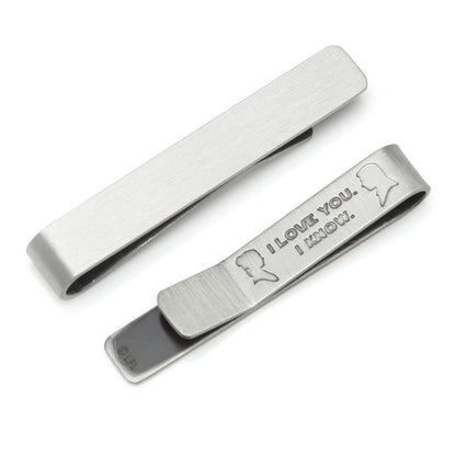 Star Wars Princess Leia and Han Solo "I Love You / I Know" Cufflinks with Hidden Message Tie Bar Gift Set