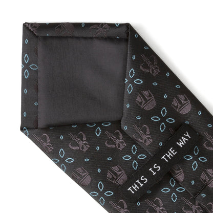 Star Wars Mandalorian Motif Black Tie