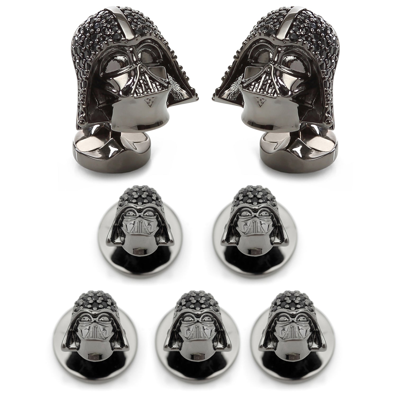 Star Wars Darth Vader Crystal 3D Cufflinks and 5-Stud Set – M House Comics