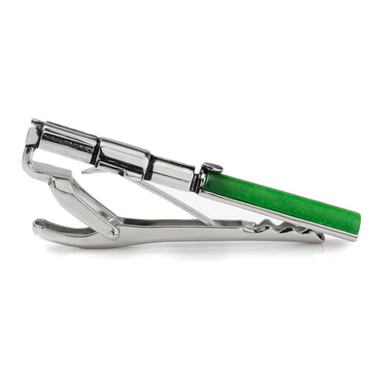 Star Wars Yoda Green and Blue Paisley Tie and LIGHTSABER Tie Clip Gift Set