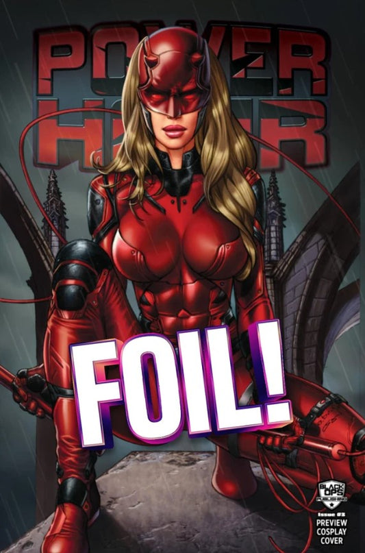 POWER HOUR #3 EBAS "HORNHEAD" NICE FOIL TRADE C2E2 Exclusive Preview Cosplay