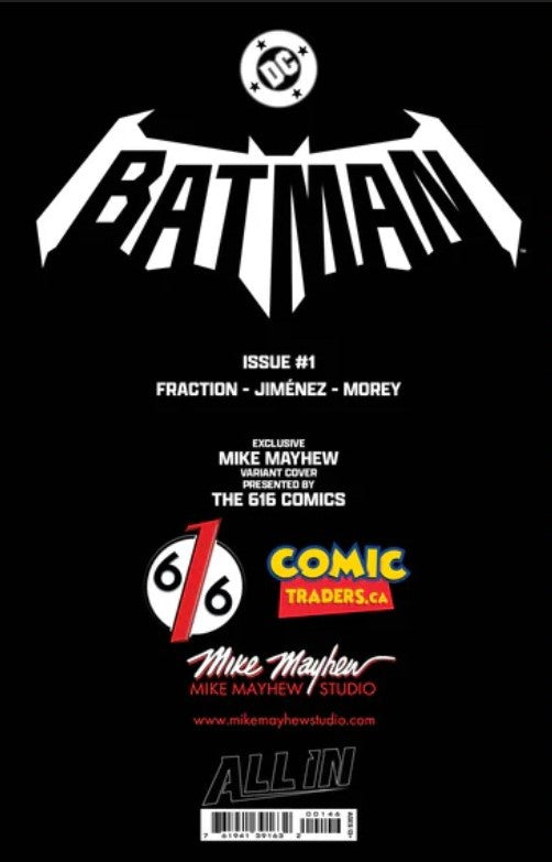 🦇 BATMAN #1 MIKE MAYHEW TRADE EXCLUSIVE LTD 3000
