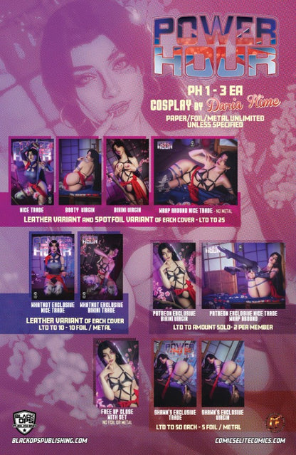 🤜 POWER HOUR #3 DARIA HIME "NINJA" COSPLAY CLOSE UP VIRGIN VARIANT