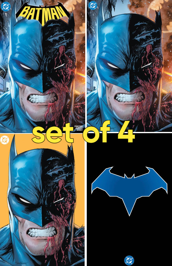 🦇 BATMAN #1 TYLER KIRKHAM EXCLUSIVE - SET OF 4 - TRADE, VIRGIN, FOIL, LOGO