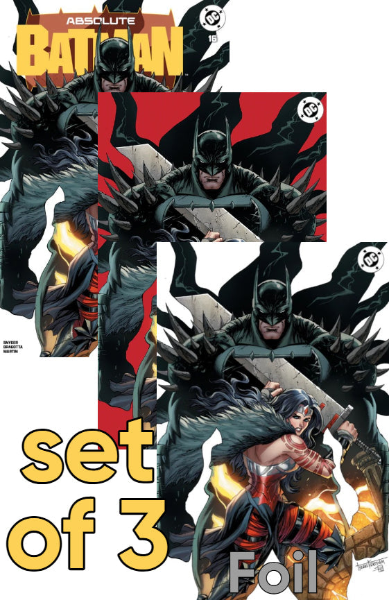 🦇 ABSOLUTE BATMAN #16 TYLER KIRKHAM TRADE, VIRGIN, FOIL ABC VARIANTS SET OF 3