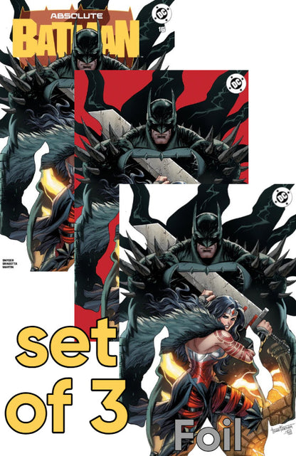 🦇 ABSOLUTE BATMAN #16 TYLER KIRKHAM TRADE, VIRGIN, FOIL ABC VARIANTS SET OF 3