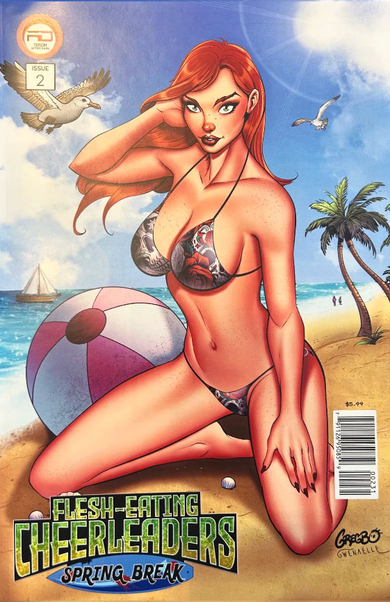 🎉 Flesh Eating Cheerleaders: Spring Break #2 CVR C & D Gregbo - SET OF 2 NAUGHTY/NICE