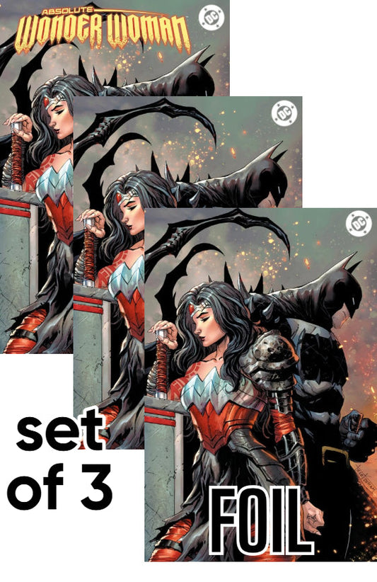 ⭐ ABSOLUTE WONDER WOMAN #15 Kirkham - TRADE, VIRGIN & FOIL EXCLUSIVE- Set OF 3