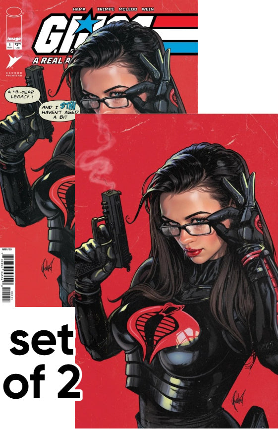 🐍 G.I. JOE: A REAL AMERICAN HERO #1 2nd Print POULAT TRADE & VIRGIN EXCLUSIVE SET OF 2