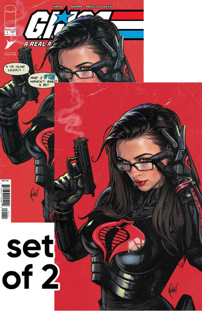 🐍 G.I. JOE: A REAL AMERICAN HERO #1 2nd Print POULAT TRADE & VIRGIN EXCLUSIVE SET OF 2